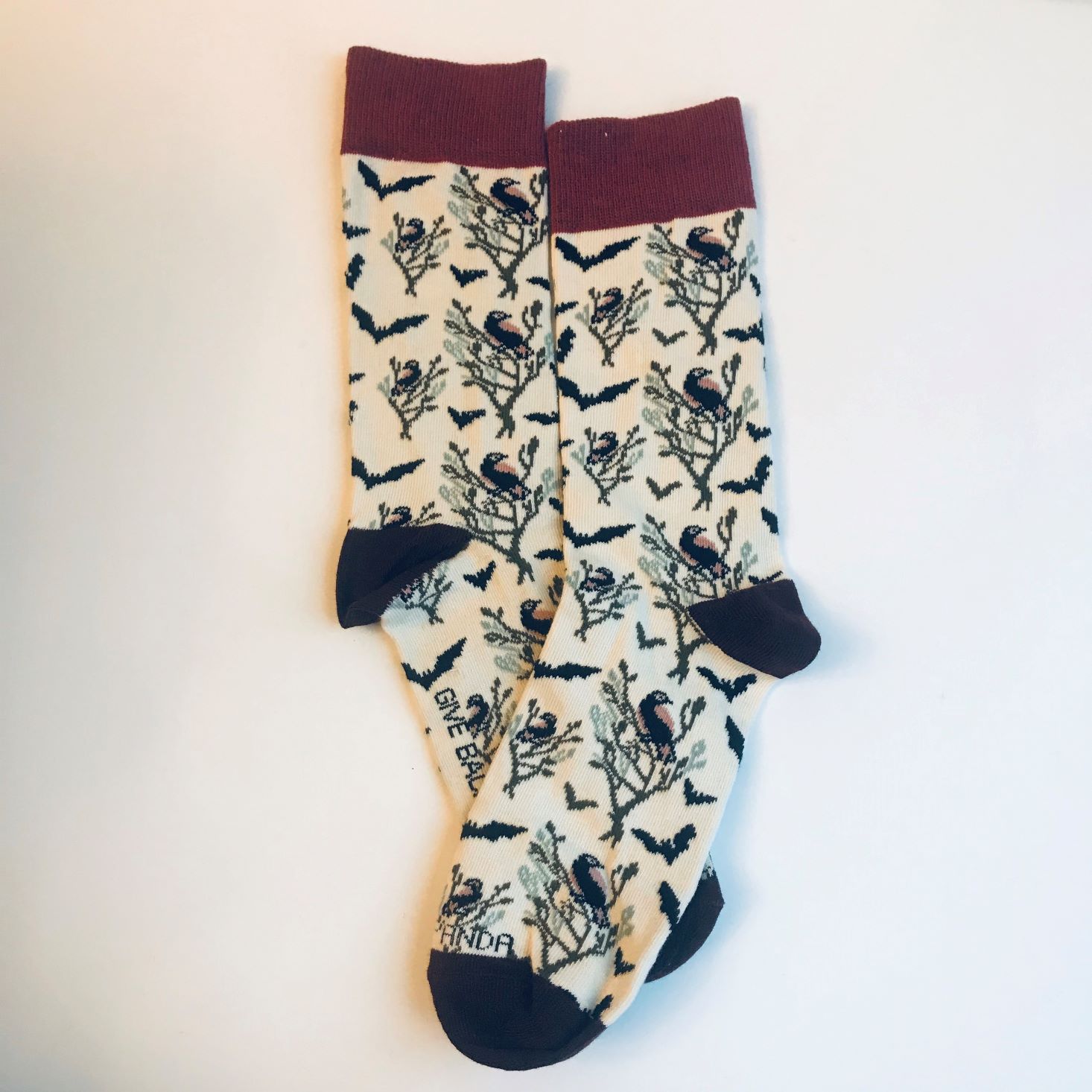 Sock Panda November 2019 white socks laid out