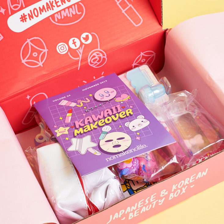 kawaii box open to display what is inside