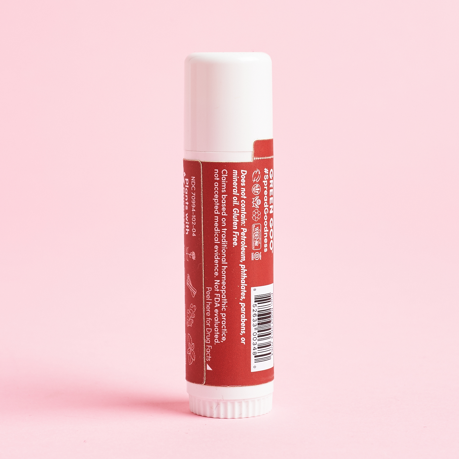 back of Sierra Sage Arnica Pain Relief Stick