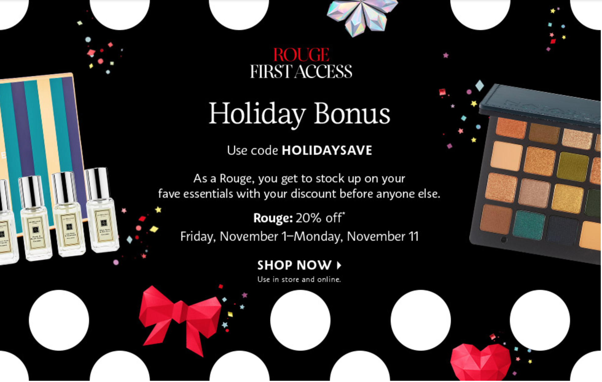 Sephora Holiday Bonus Event – Rouge Members Get 20% Off All Sephora Favorite Kits + Entire Store!