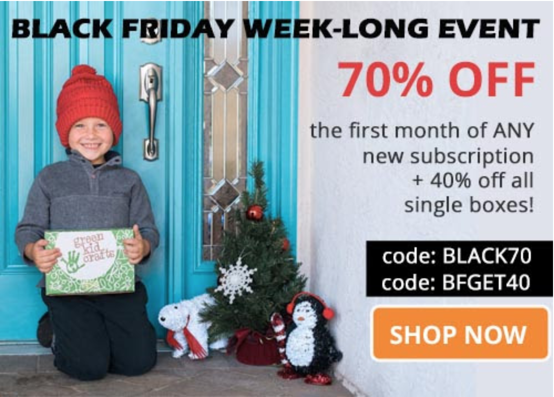 Green Kid Crafts Black Friday Deal – 70% Off First Month!
