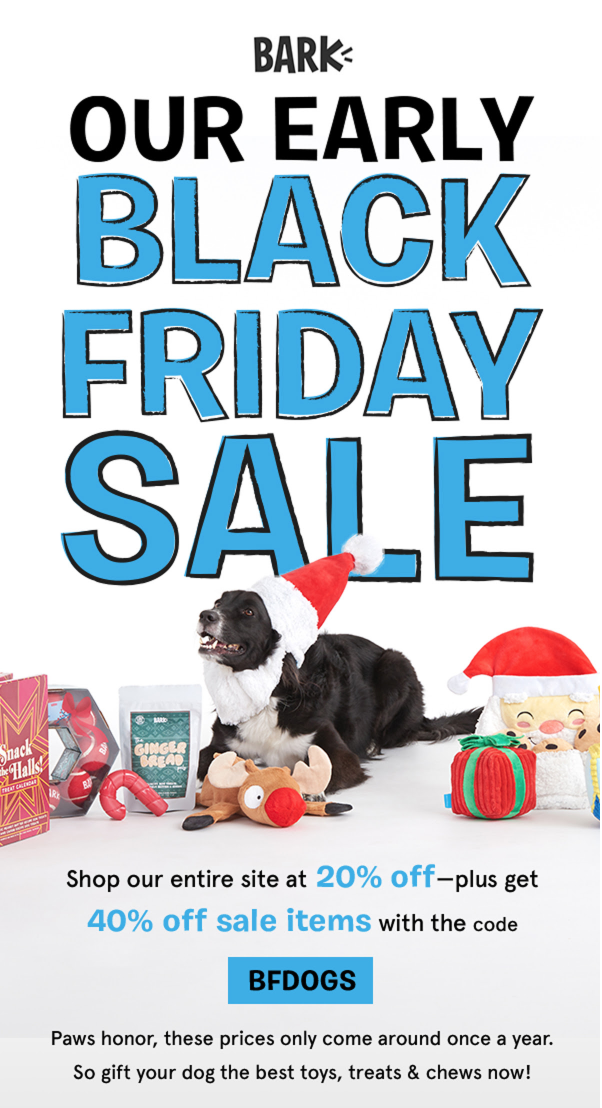 BarkShop Black Friday Deal – 20% Off Sitewide