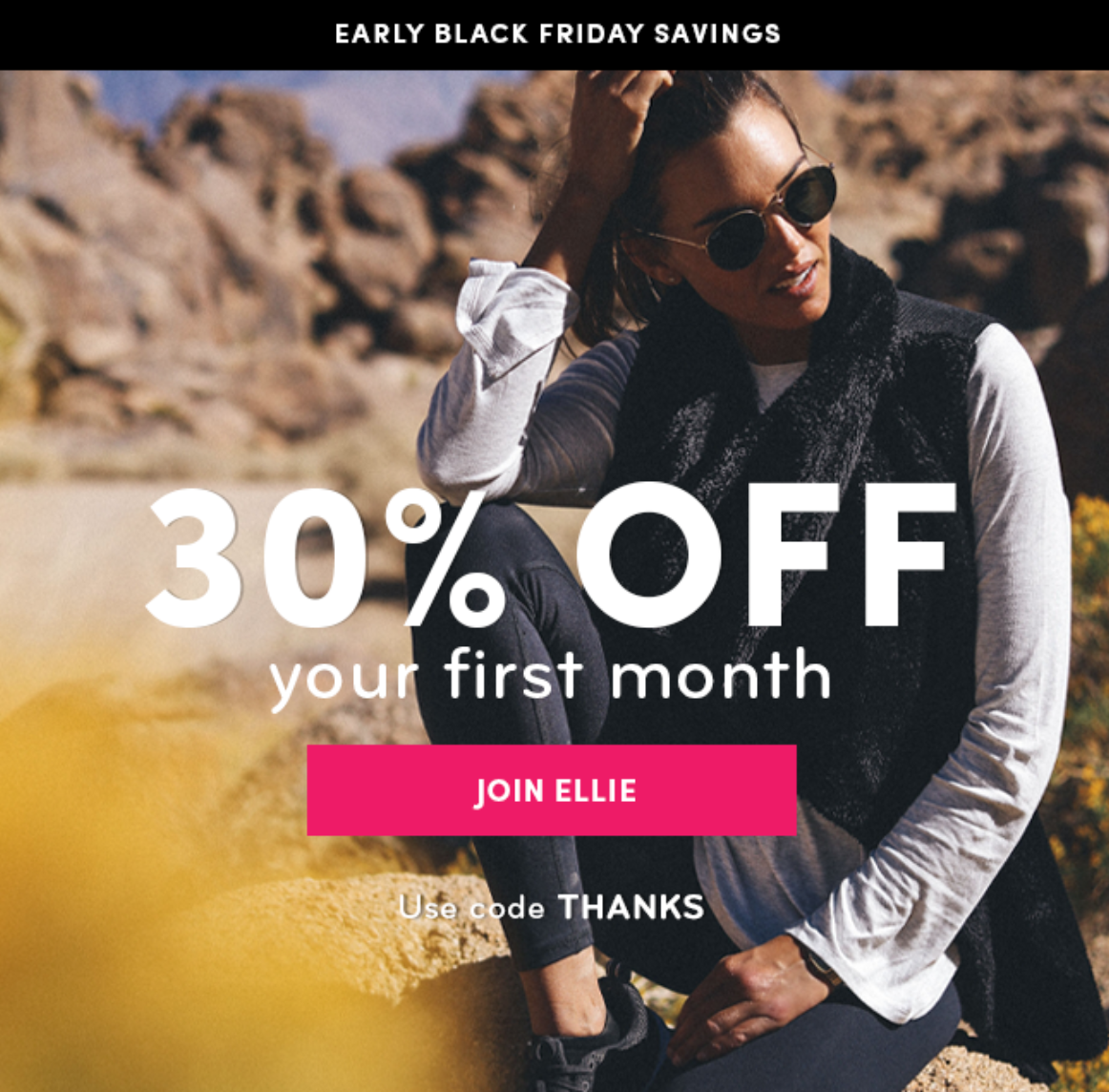 Ellie Early Black Friday Coupon – 30% Off Your First Box!