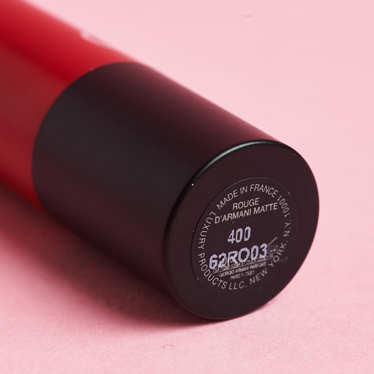 bottom of Giorgio Armani Beauty Rouge D’ Armani matte lipstick