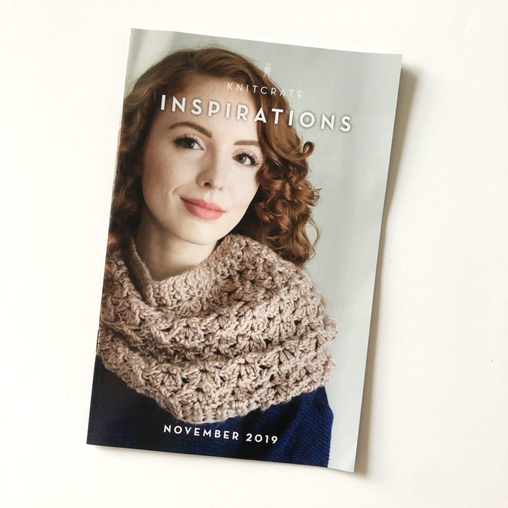 KnitCrate Review November 2019 booklet 1