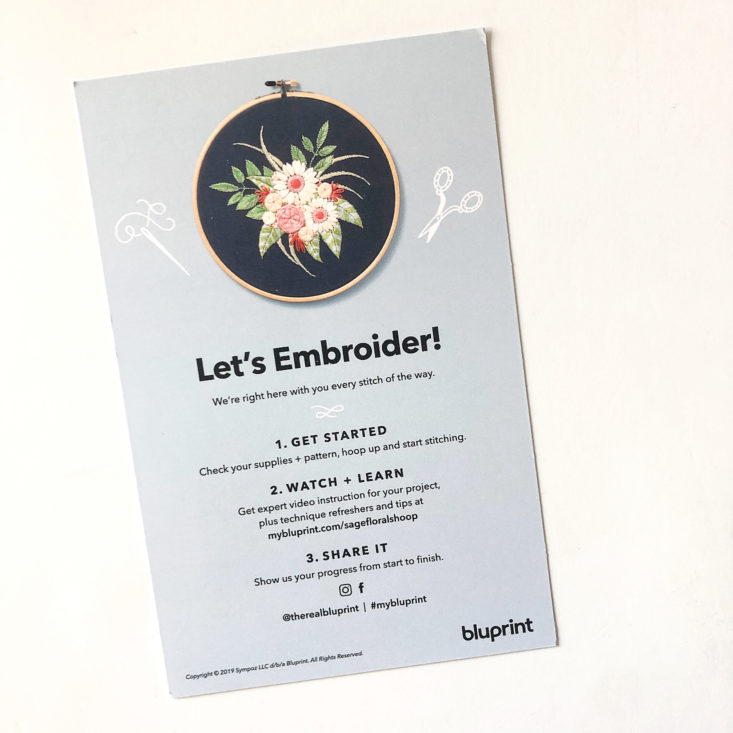 Bluprint Embroidery Fall 2019 card back