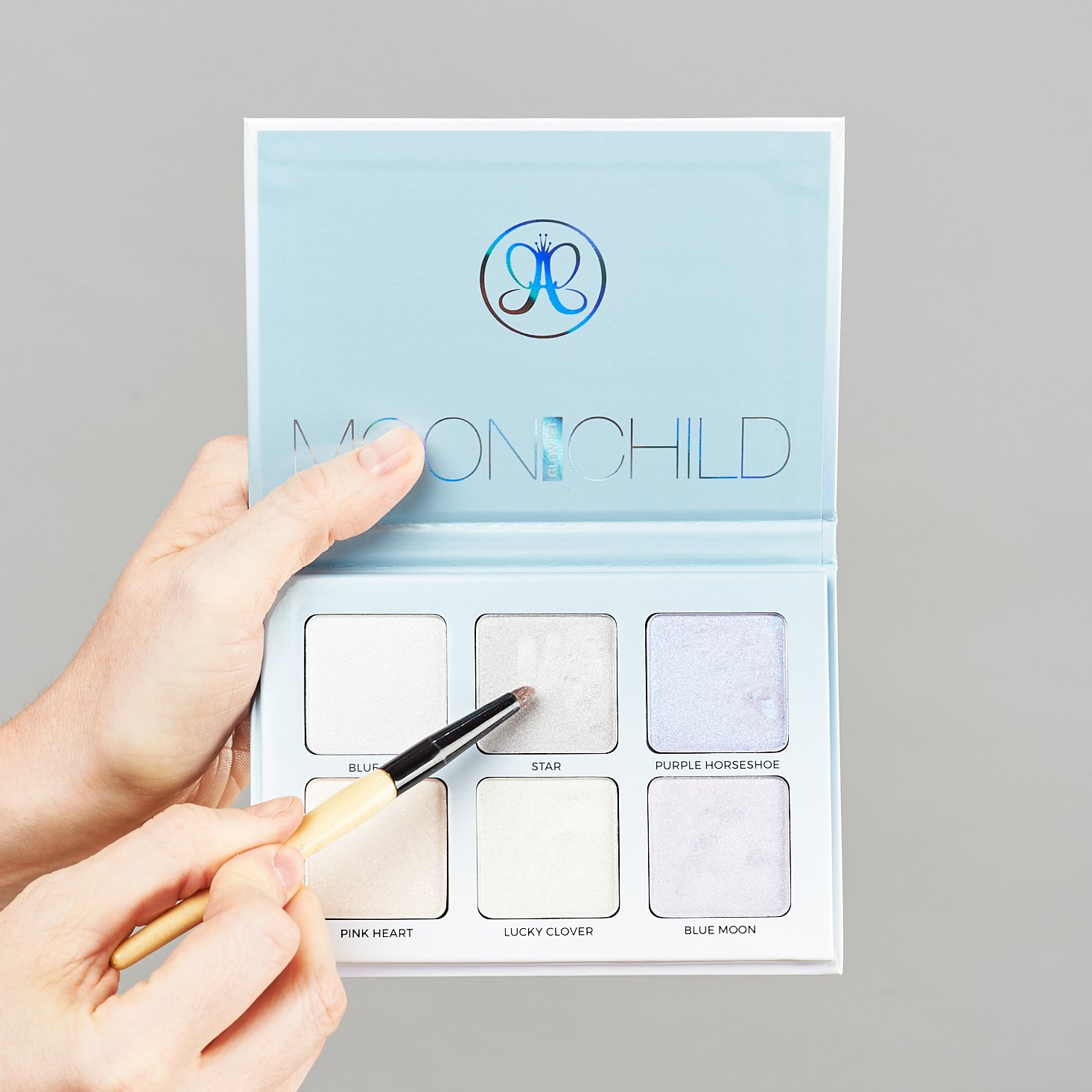 Moonchild Glow Kit from Anatasia Beverly Hills with brush pointing to Star