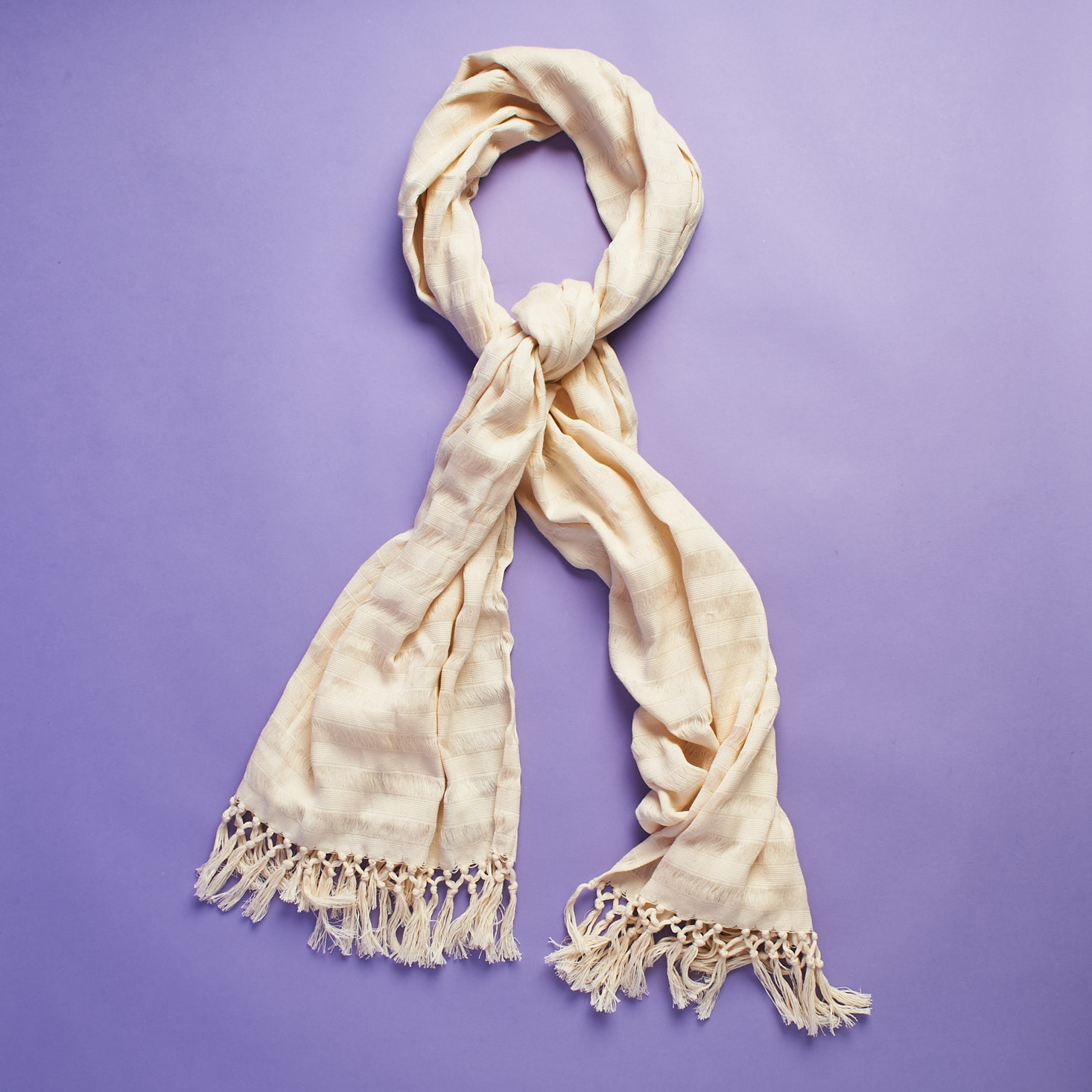 cream woven scarf