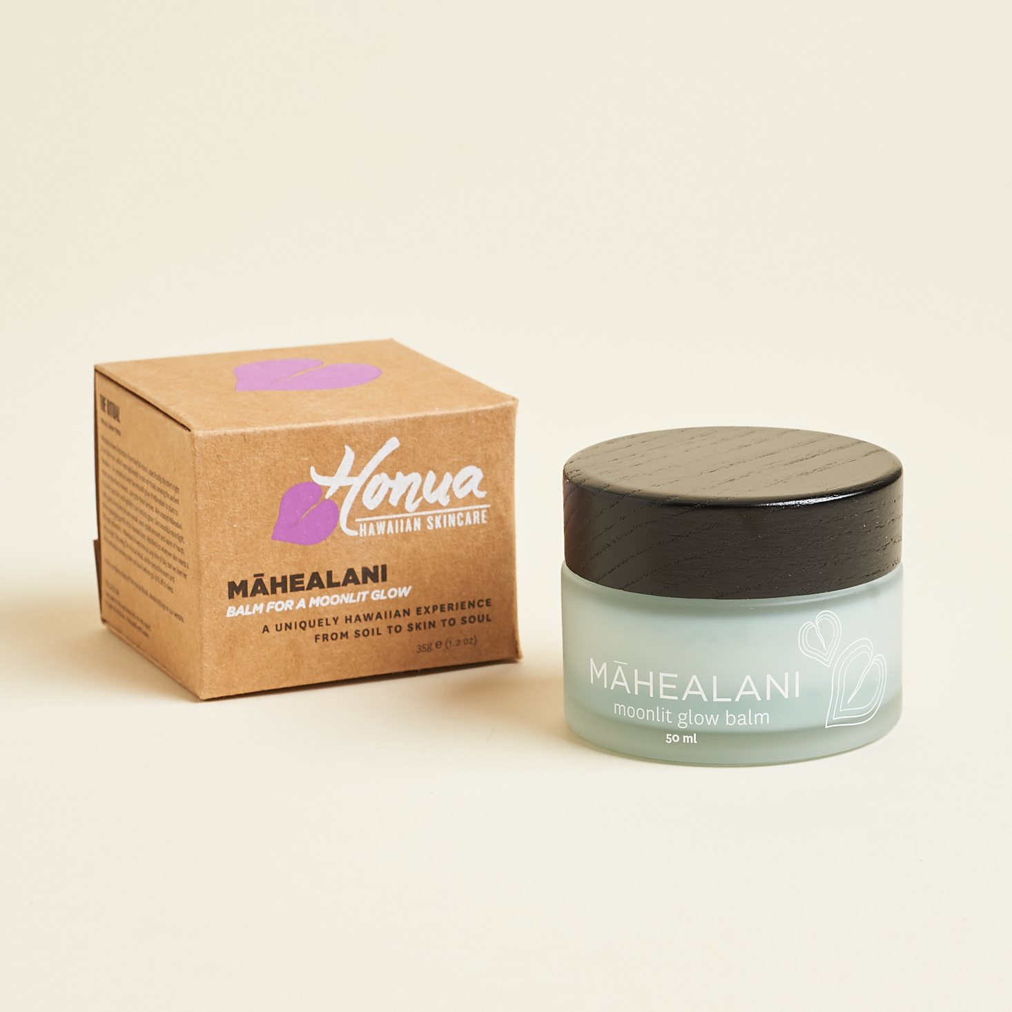 Honua Skincare Mahealani Moonlit Glow Balm, with box