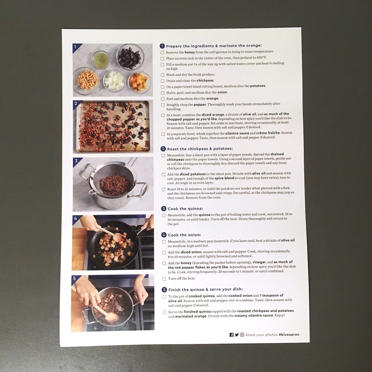 peruvian quinoa bowl recipe card back