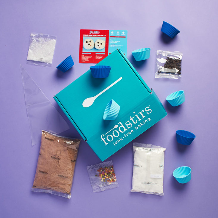 Foodstirs baking supplies and ingredients from the December 2019 box.