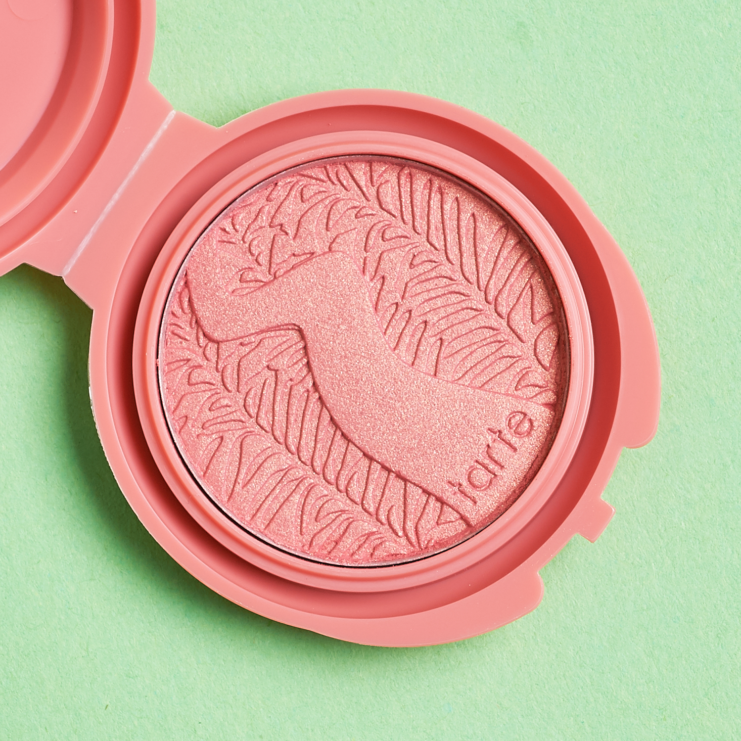 blush pan has tropical embossing