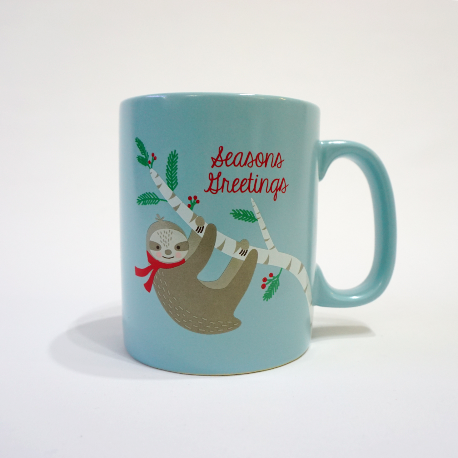 MindWander December 2019 sloth seasons greetings mug