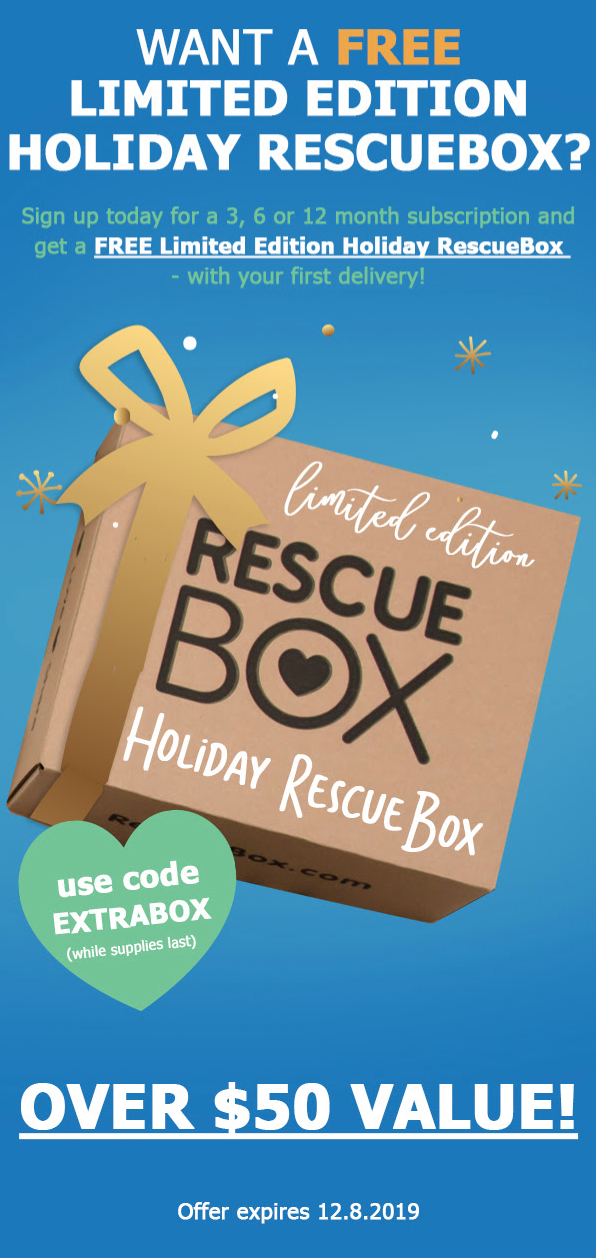 RescueBox Coupon – FREE Holiday Box with Pre-Paid Subscription!