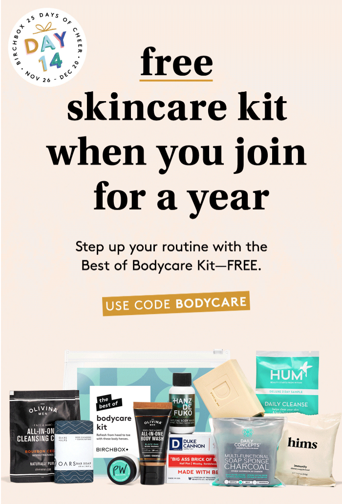 Birchbox Grooming Coupon – Get An Annual Subscription for $8 a Box + FREE Best of Bodycare Kit!