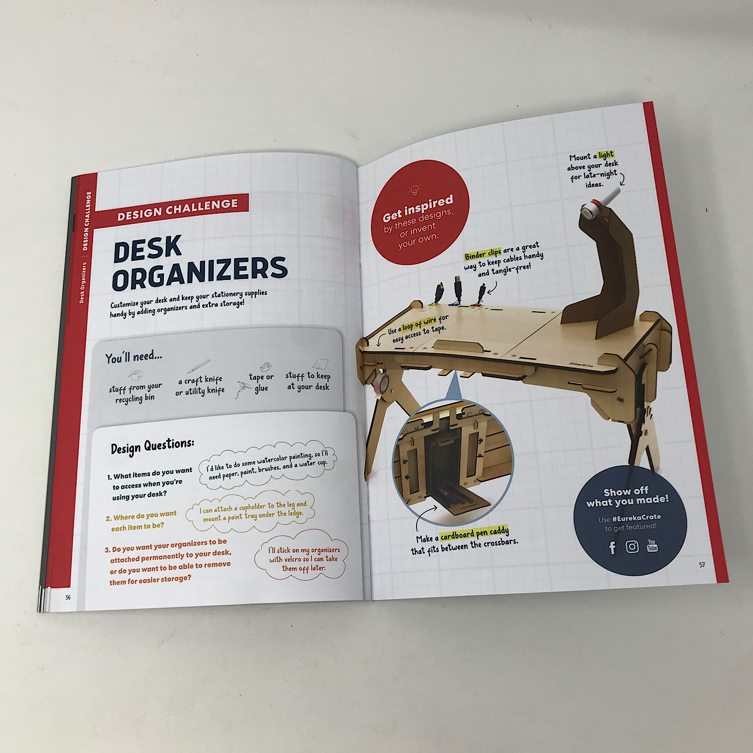 KiwiCo Eureka Crate Review + Coupon TiltandFold Desk MSA