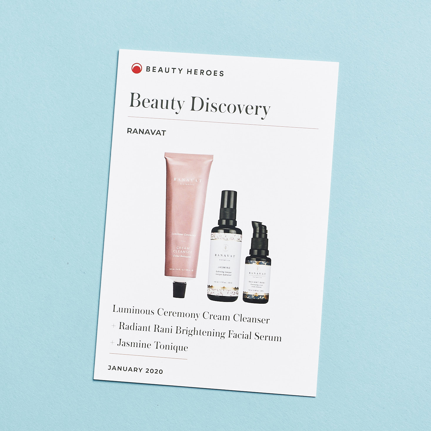 front of Beauty Heroes info booklet