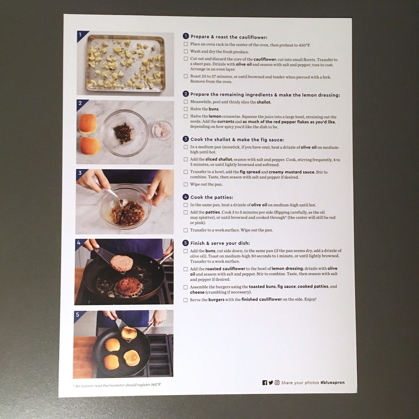 beyond burger recipe card back