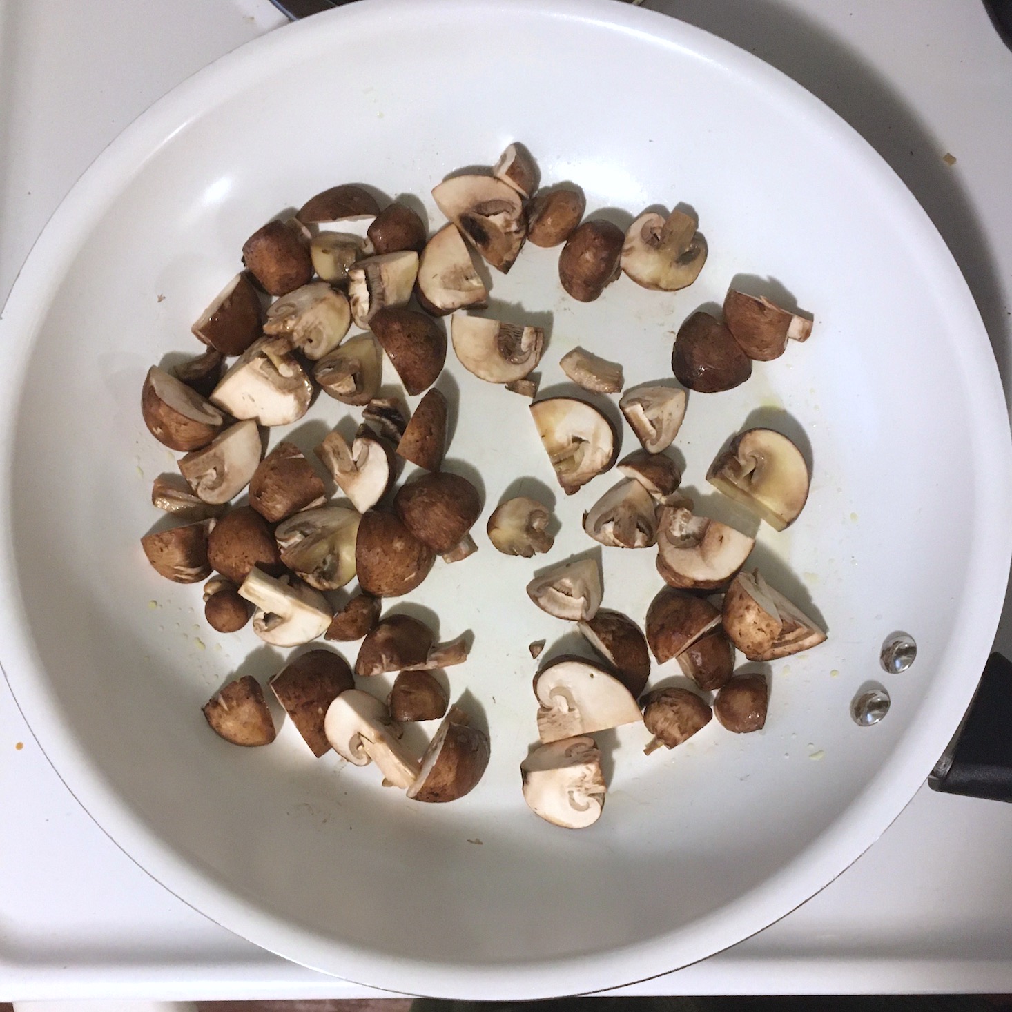 miso butter shrimp mushrooms in pan