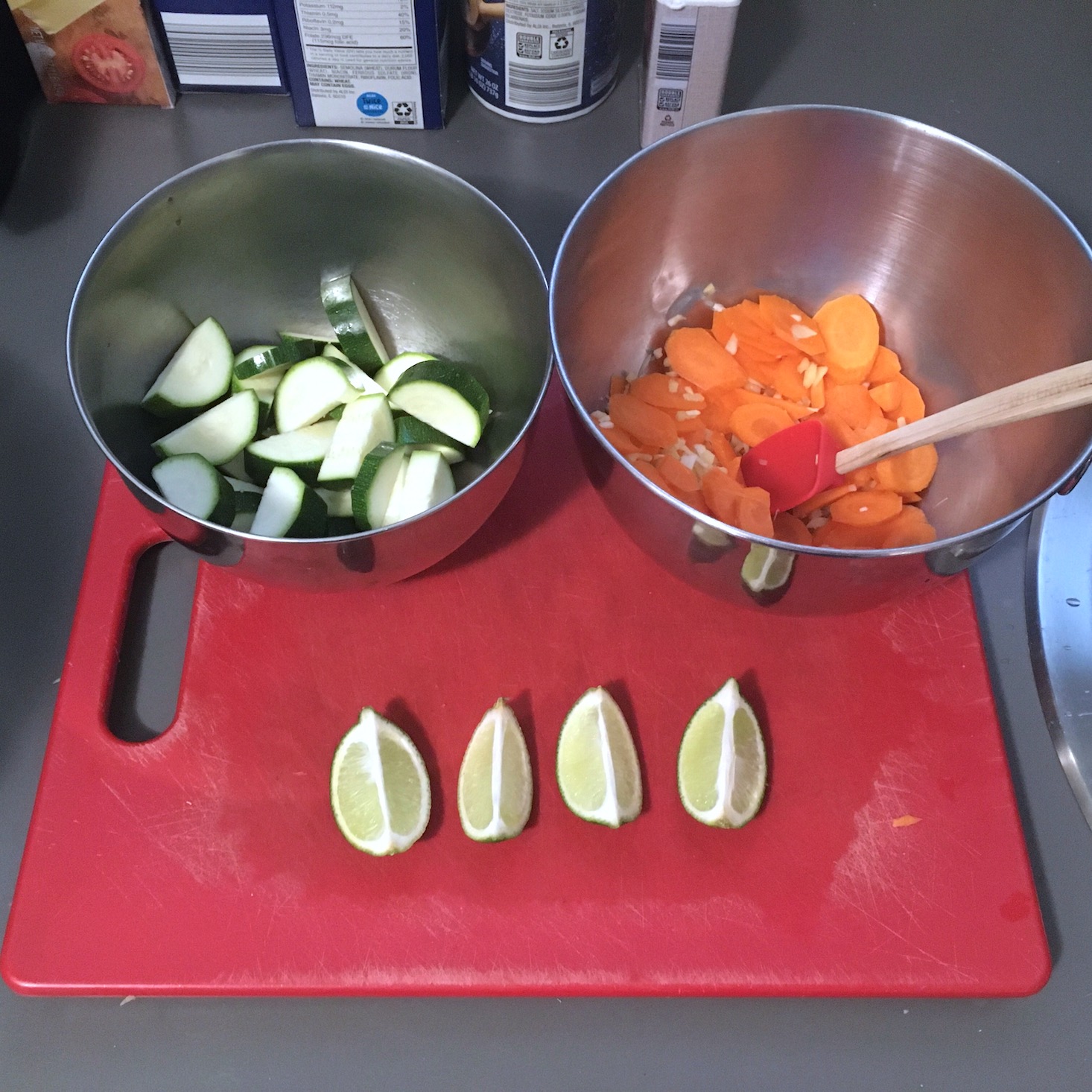 veggie curry mise en place ingredients prep