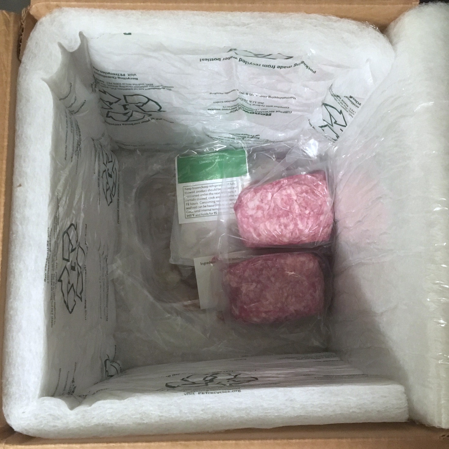 open box showing proteins and insulation