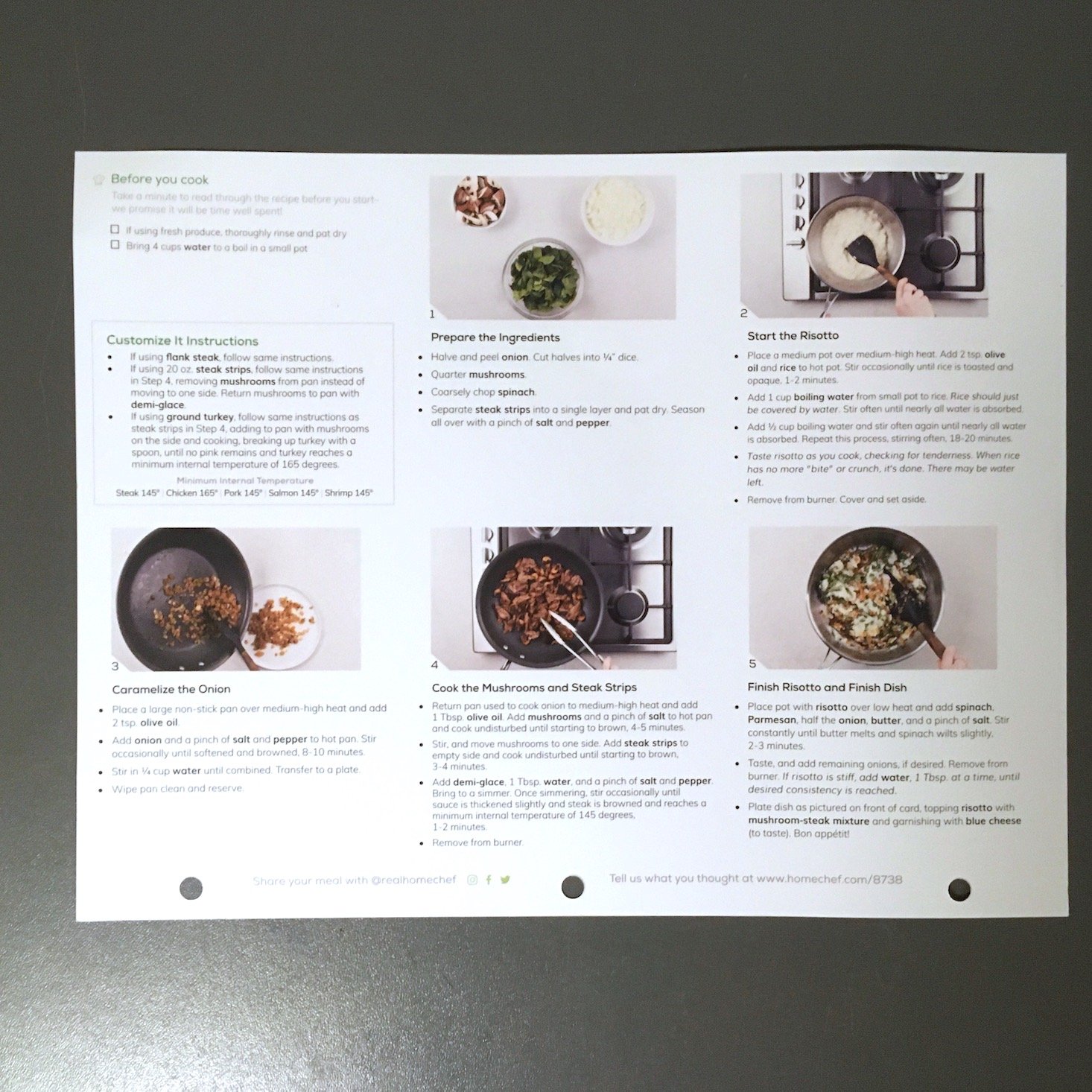 steak risotto recipe card back