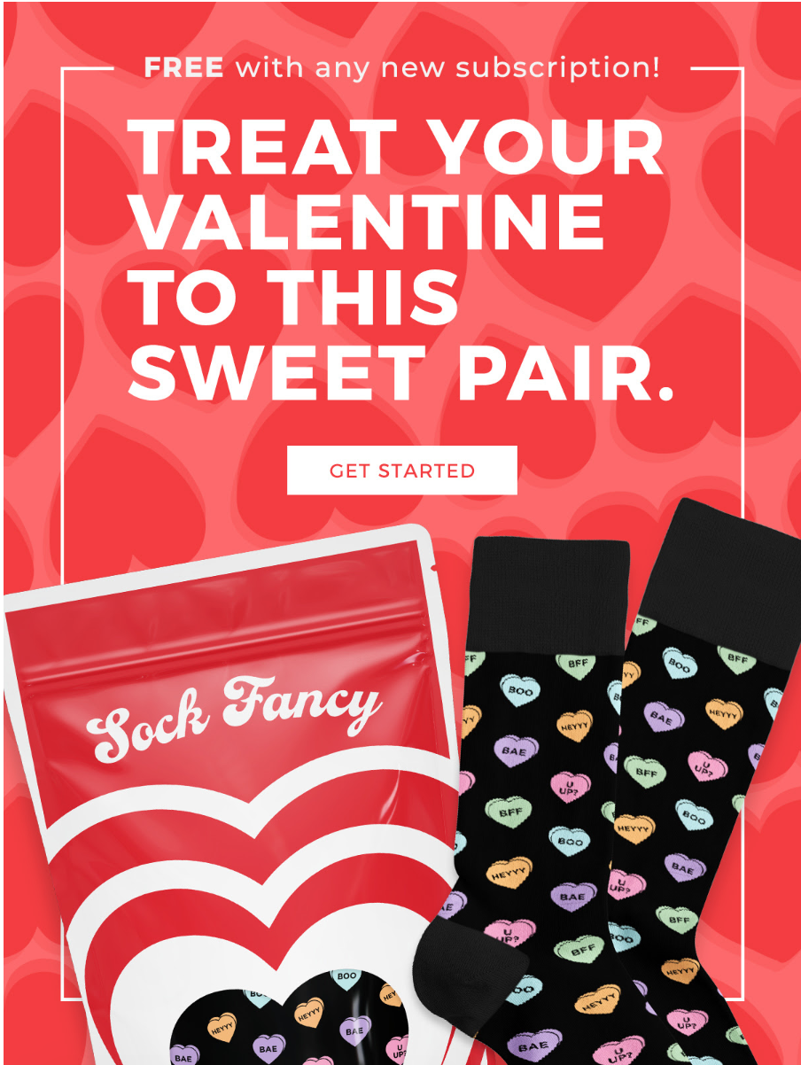 Sock Fancy Valentine’s Day Coupon – Free Pair of Socks with Subscription!