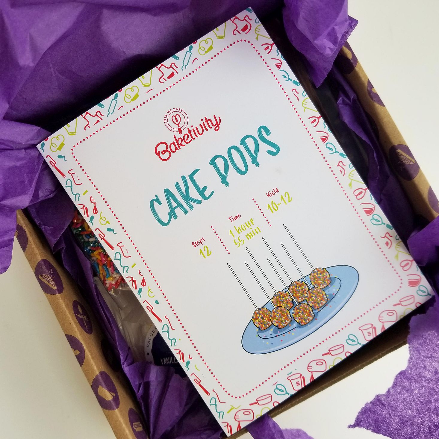 Baketivity Kit January 2020 cake pop instructions