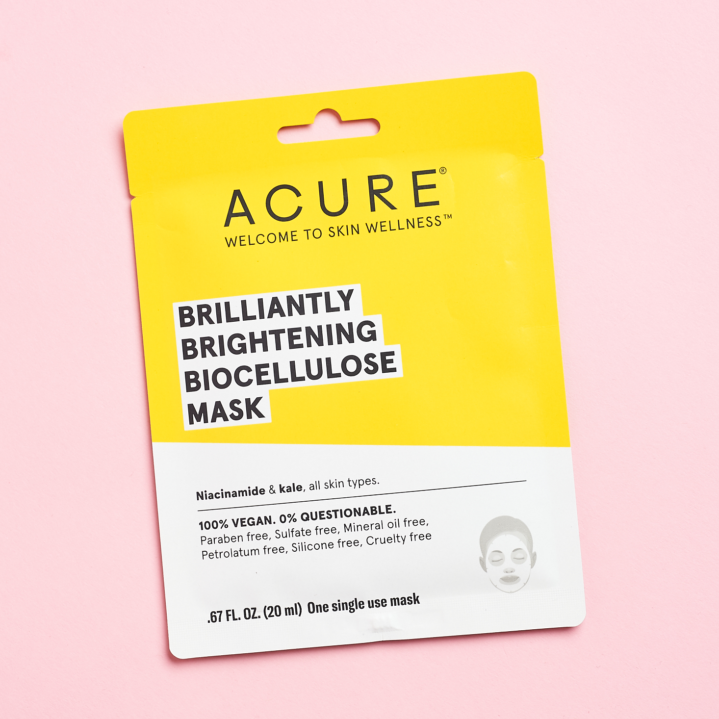 Acure Brilliantly Brightening Biocellulose Mask