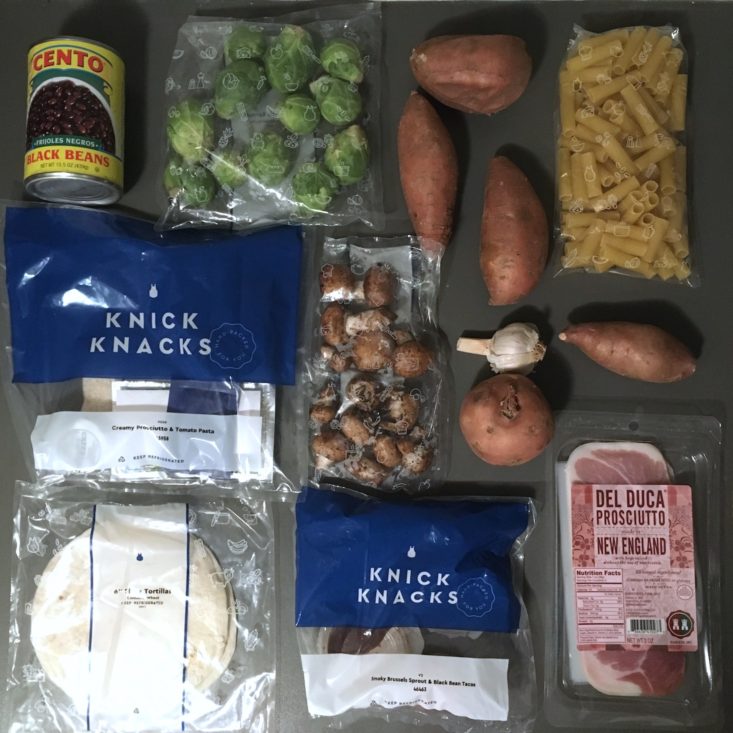 Blue Apron February 2020 - all contents laydown