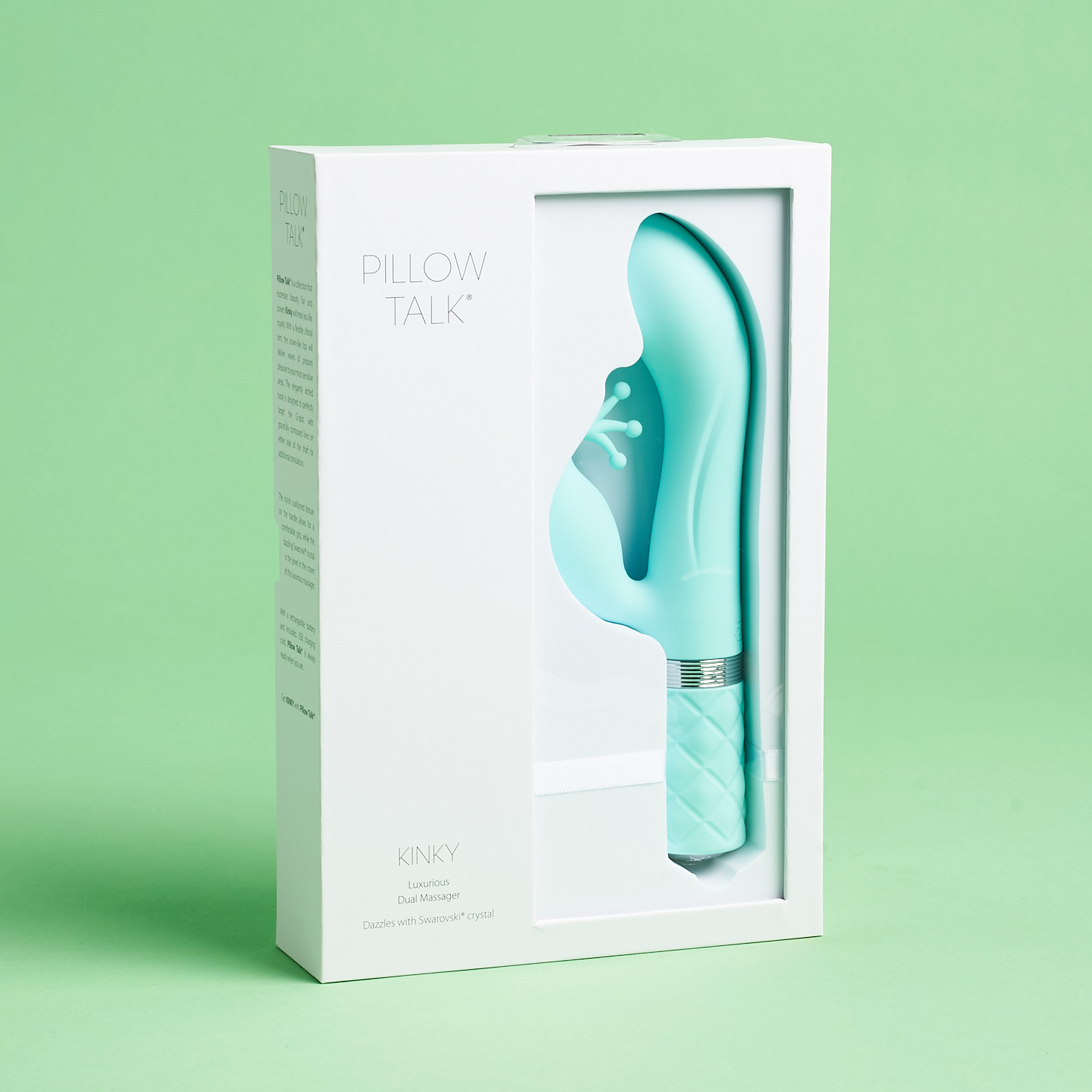 tiffany blue vibrator with silver accents
