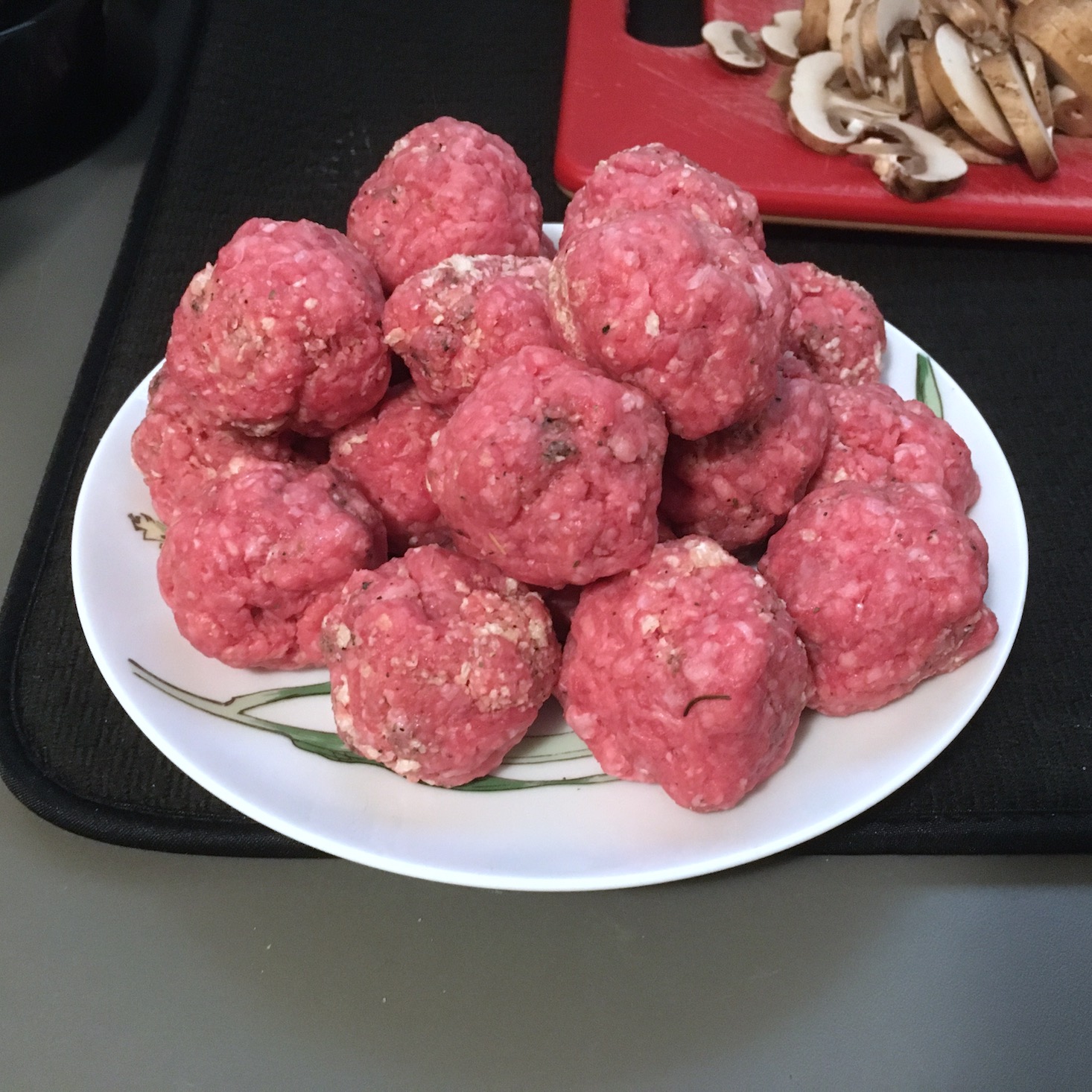 Home Chef February 2020 - slow cooker meatballs marsala rolled meatballs on plate