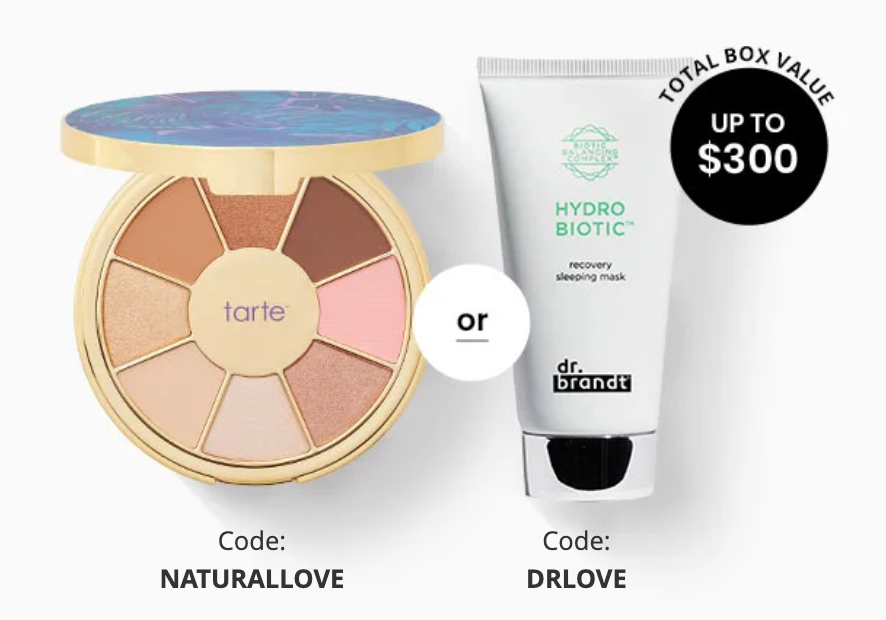 BoxyCharm Coupon – Free Tarte Eyeshadow Palette or Dr. Brandt Mask