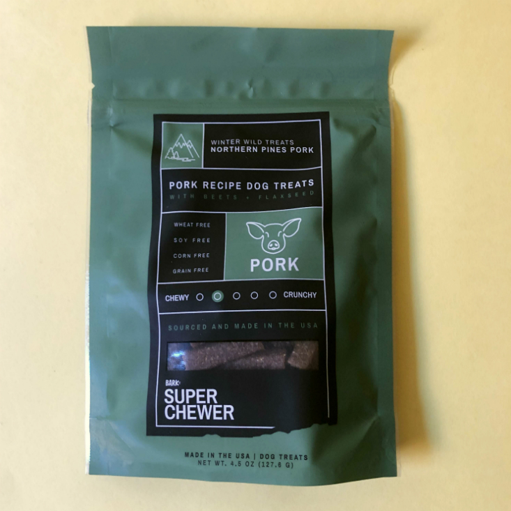 Super Chewer December 2019 Meaty Treat bag