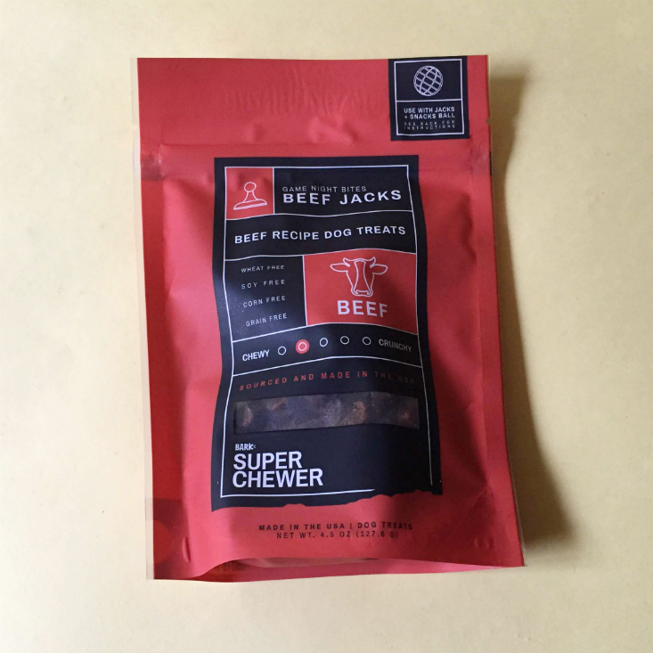 Super Chewer January 2020 Beef Jacks bag