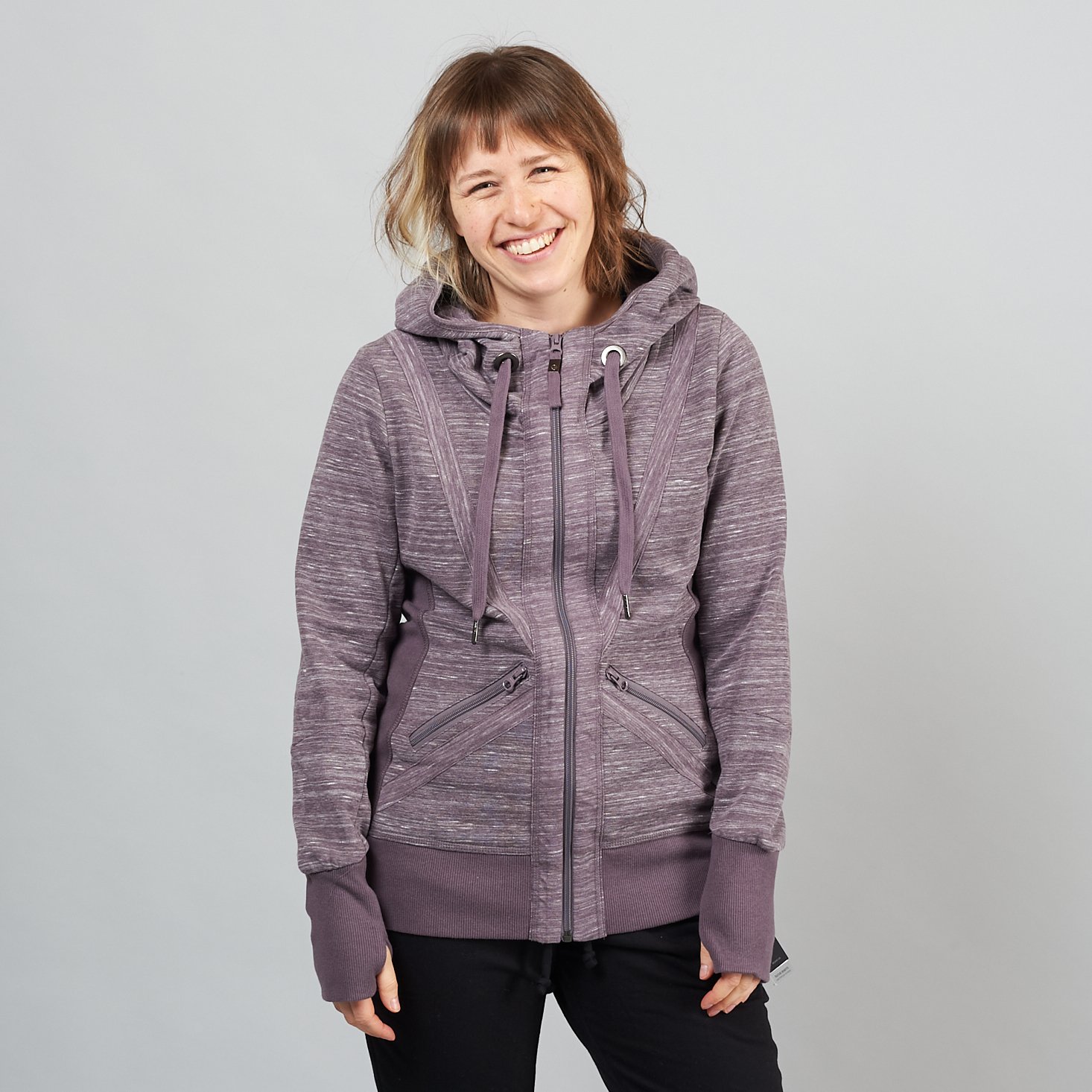 Wantable Fitness Edit February 2020 mpg sport valencia 3.0 heather hoodie in violet smoke