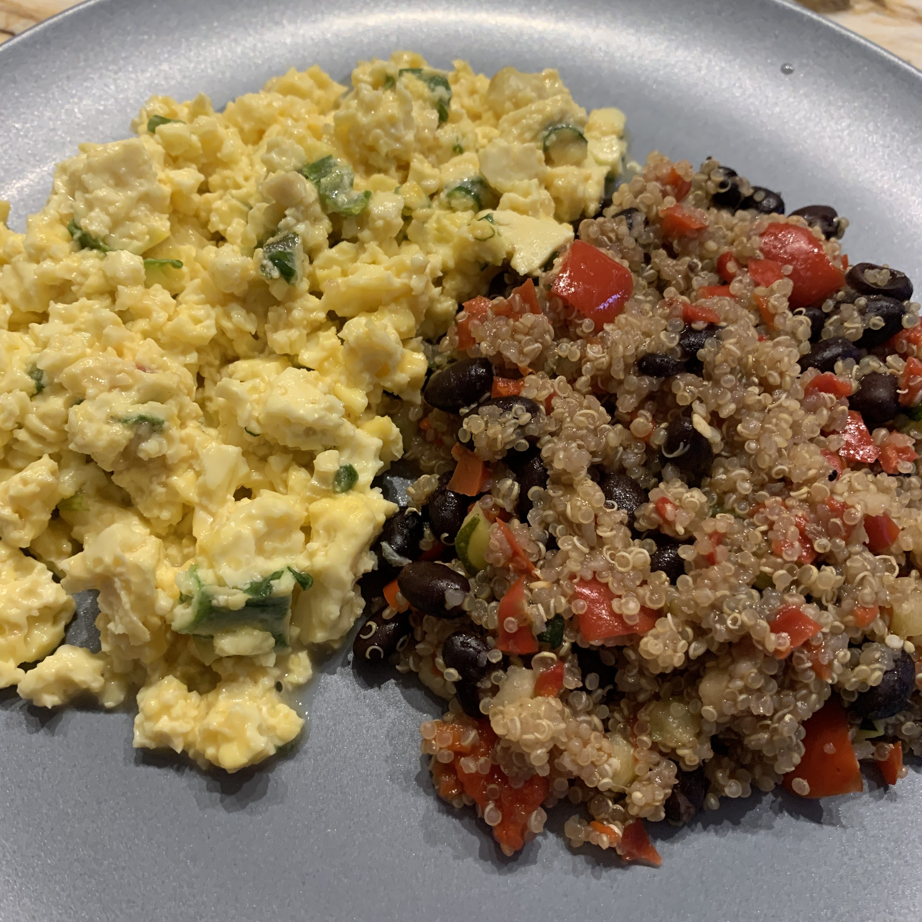 close up of Quinoa Breakfast Skillet on plate