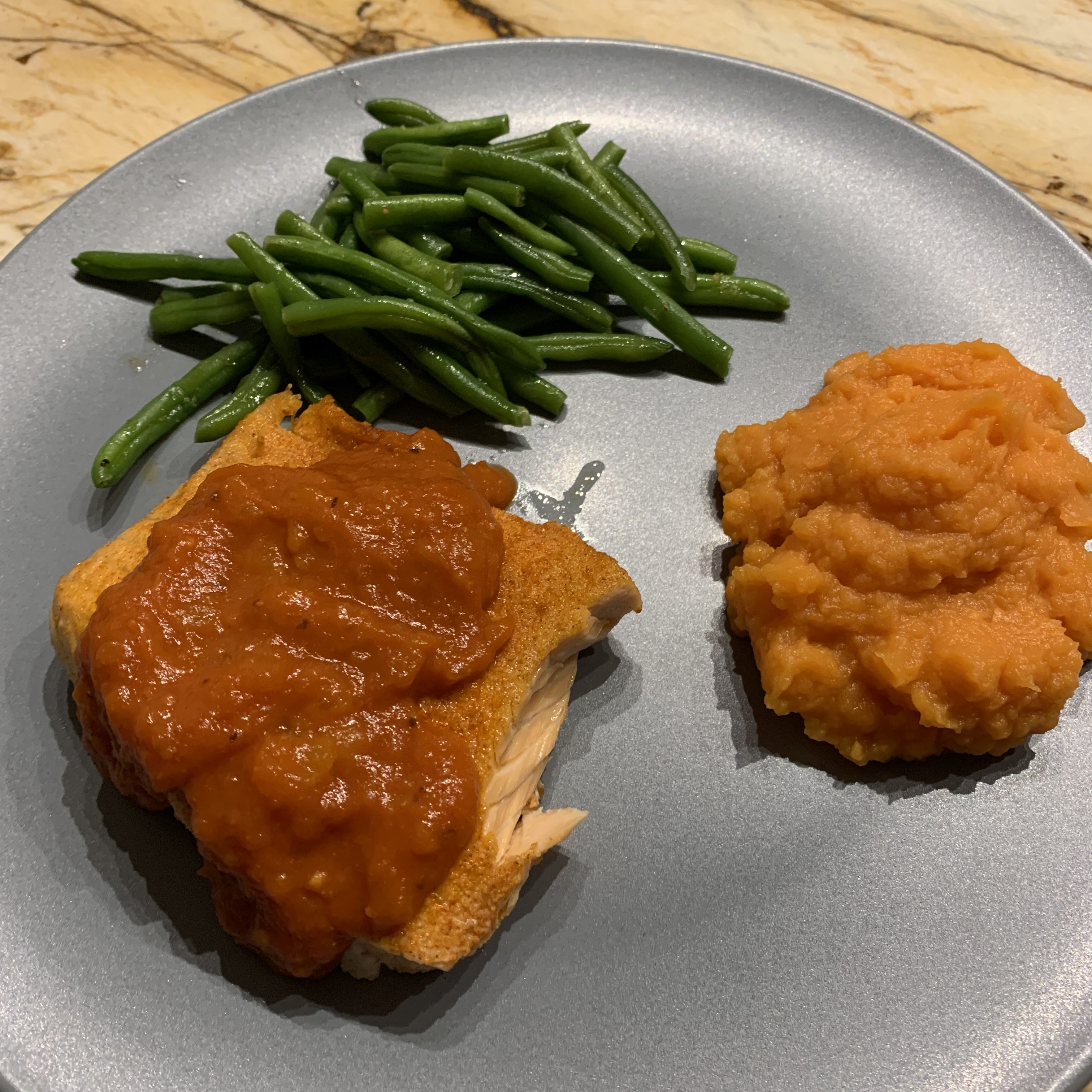 close up of Paleo BBQ Salmon on plate