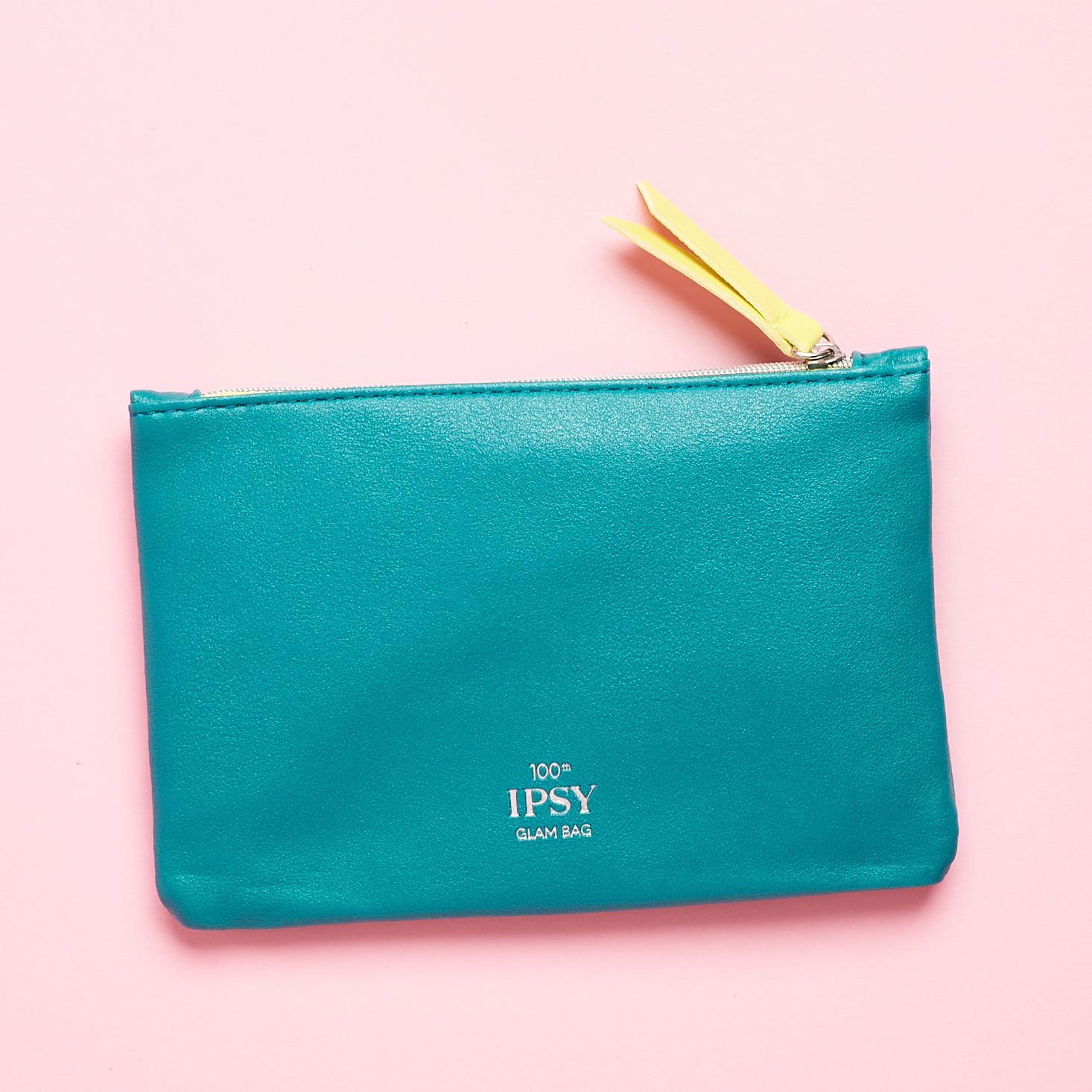 back of bag with 100th ipsy bag branding