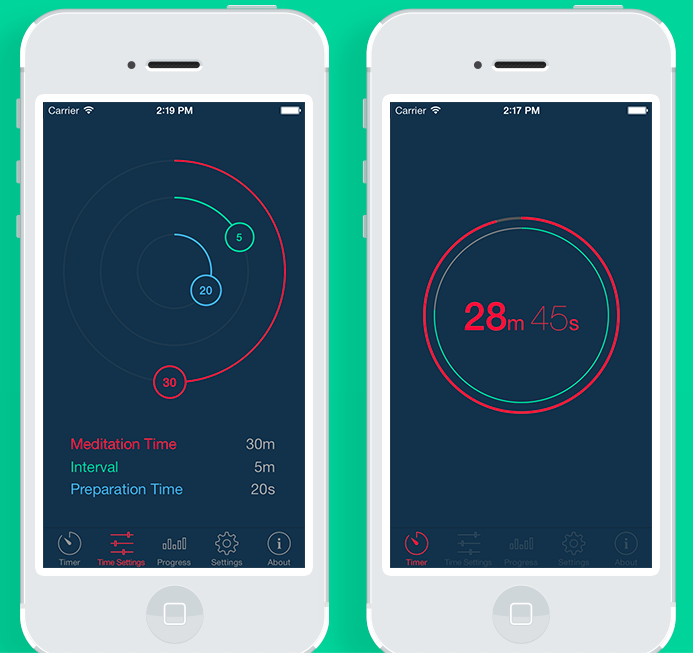 Meditation timer and progress tracker from Enso app.