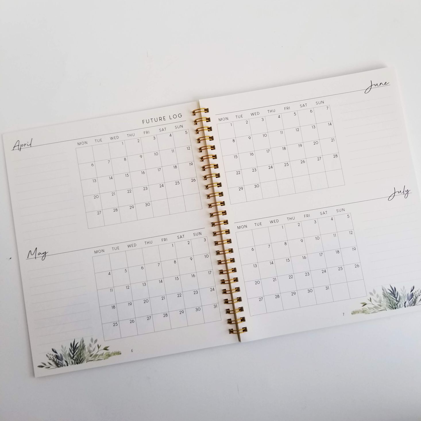 Silk + Sonder Planner March 2020 4 month look ahead