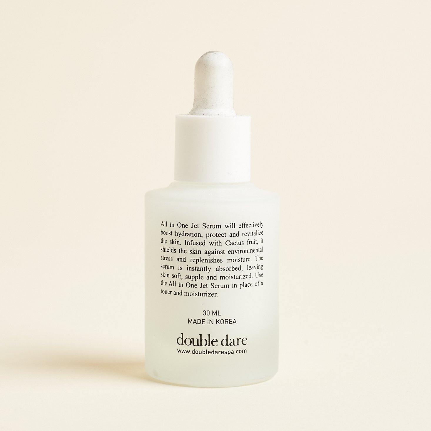 back of Double Dare Jet Super Hydrating Skin Care⁣⁣