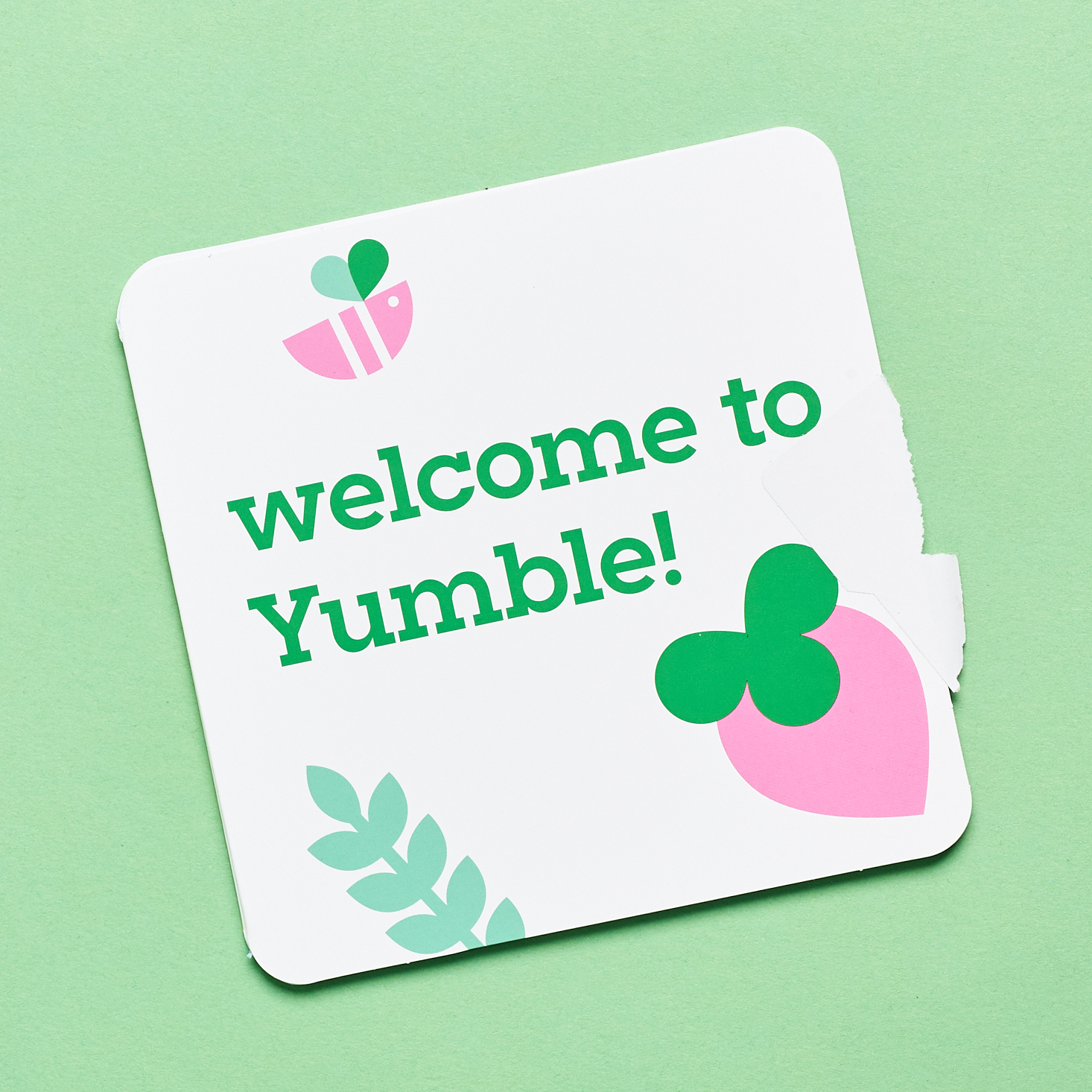 Yumble Subscription welcome to yumble pamphlet