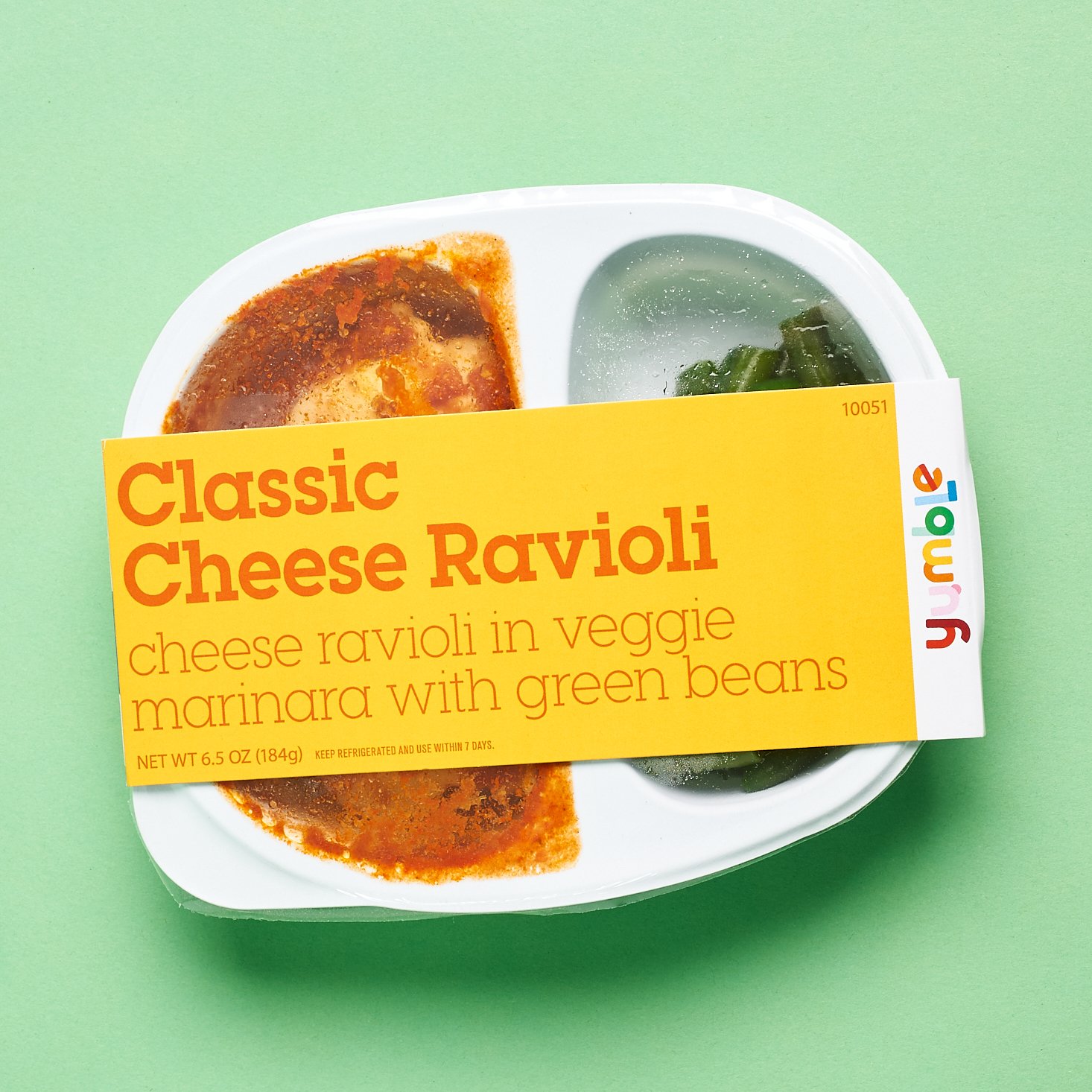 Yumble Subscription classic cheese ravioli kids meal