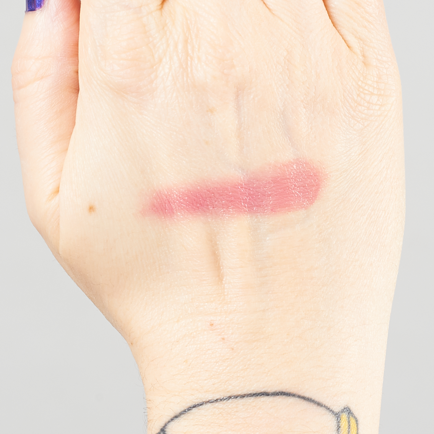 Wander Beauty Double Date Lip & Cheek Tint in Rendezvous swatch on hand