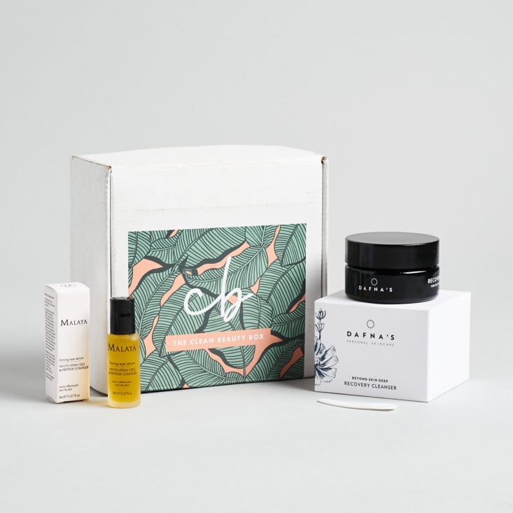 Two items with April 2020's Clean Beauty Box
