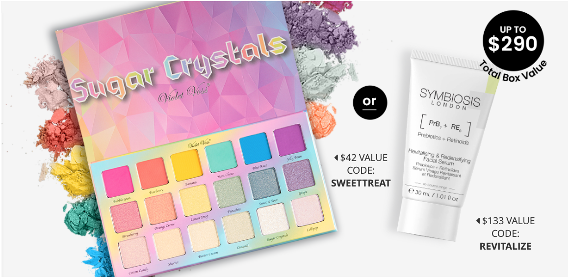 BoxyCharm Coupon – Free Violet Voss Palette or Symbiosis London Serum With Subscription