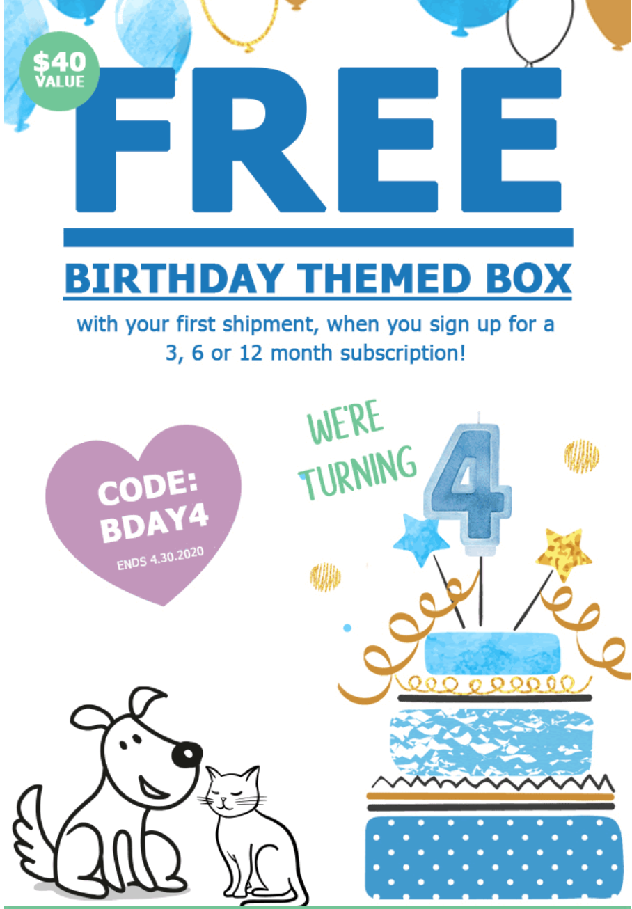 RescueBox Coupon – FREE Birthday Box with Pre-Paid Subscription!