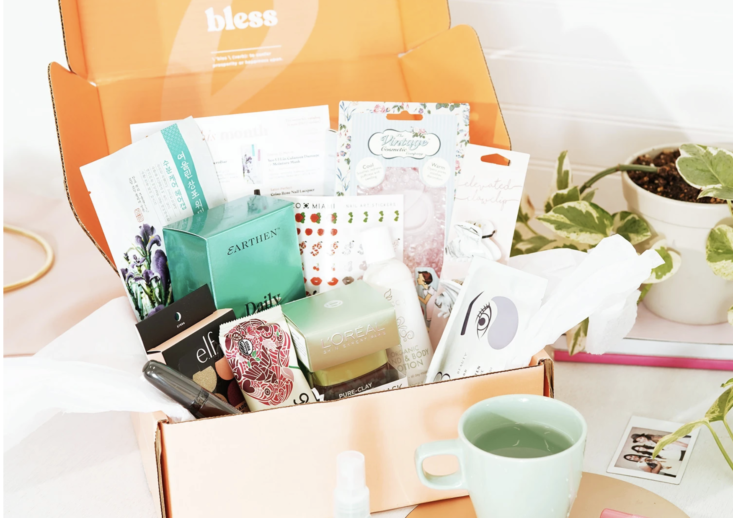 a collection of items in a box from the Bless Box Everyday Hero Edition.