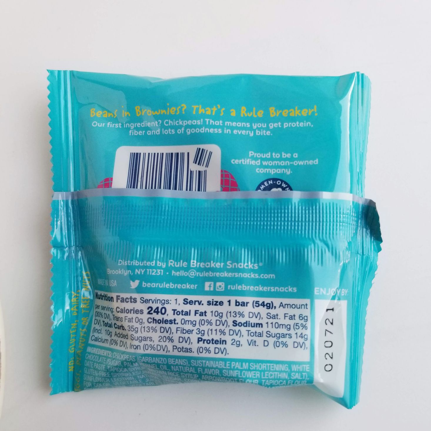 Snack Nation April 2020 rule breaker back packaging